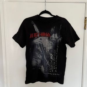 Classic Vintage Black Nirvana Kurt Cobain 90s Concert Tshirt